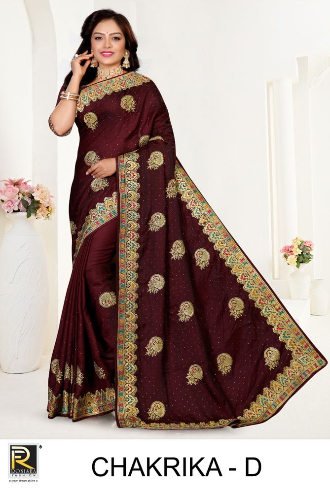 Ronisha Chakrika New Exclusive Wear Art  Silk Latest Designer Saree Collection