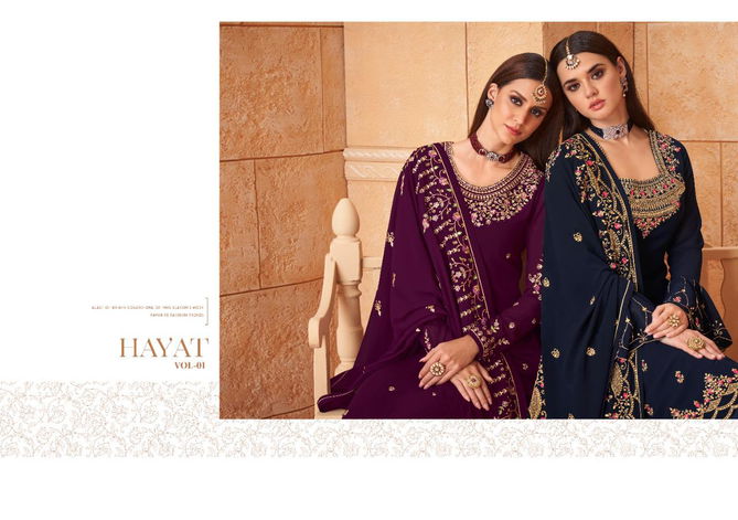 Kesari Hayat 1 Festive Wear Georgette Embroidery Diamond Work  Designer Salwar Kameez Collection
