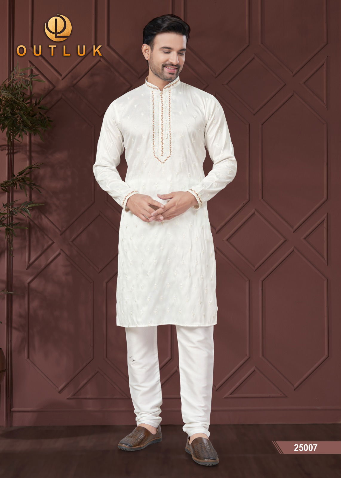 Outluk Wedding Collection Vol 25 Silk Mens Kurta Pajama Wholesale Online