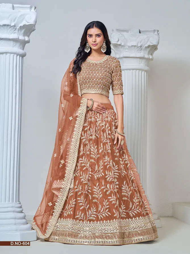 Mehvish Vol 6 Net Designer Wedding Wear Lehenga Choli Wholesale Online