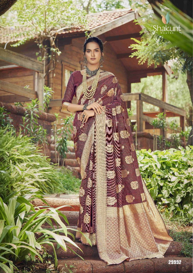 SHAKUNT NIRIKSHA Festive Wear Fancy Designer Cotton weaving Heavy Saree Collection