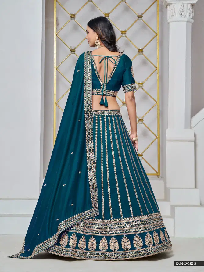 Mehvish Vol 3 Art Silk Wedding Wear Lehenga Choli Wholesale Online