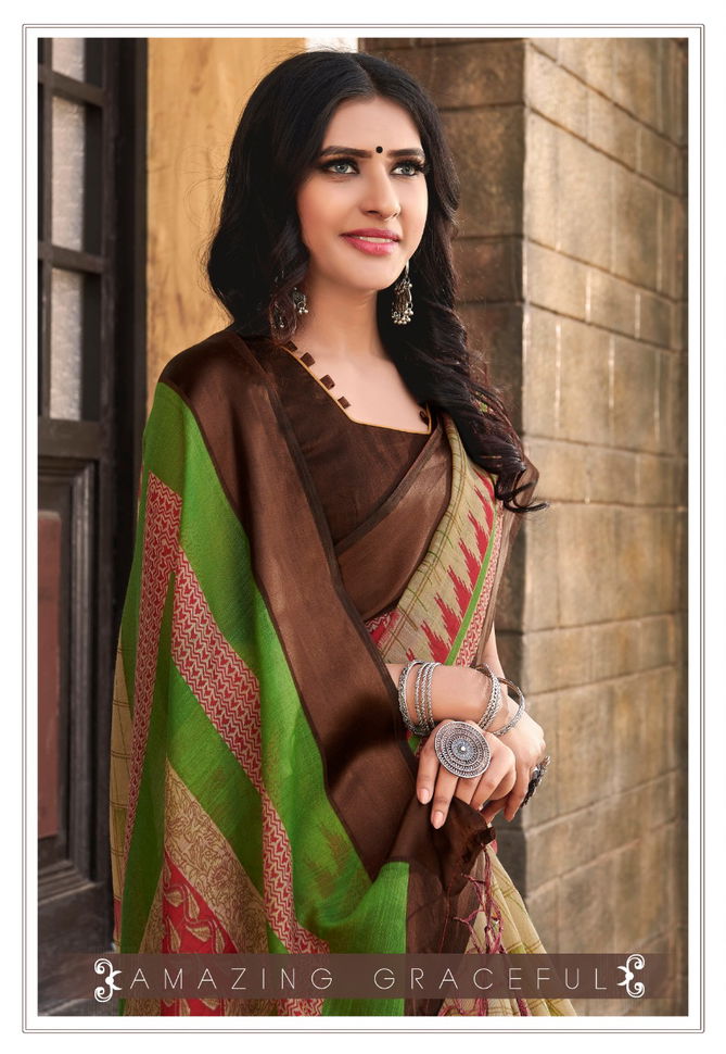 Vinamra Celebrity Green 6 Latest Fancy Designer Regular Ethnic Wear Cotton Saree Collection
