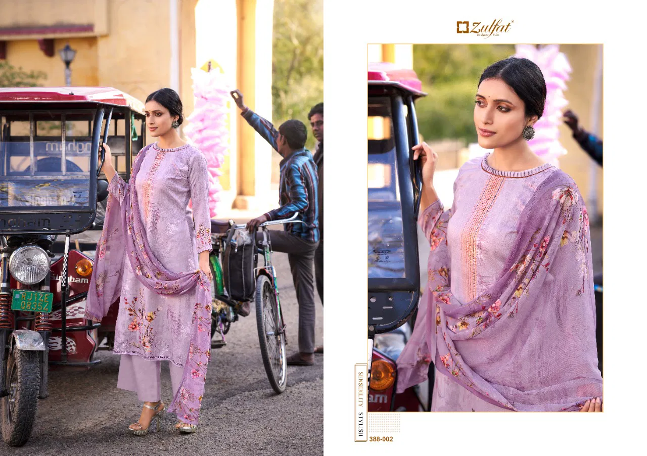 Zulfat Numaisha Casual Daily Wear Jam Cotton Designer Dress Material