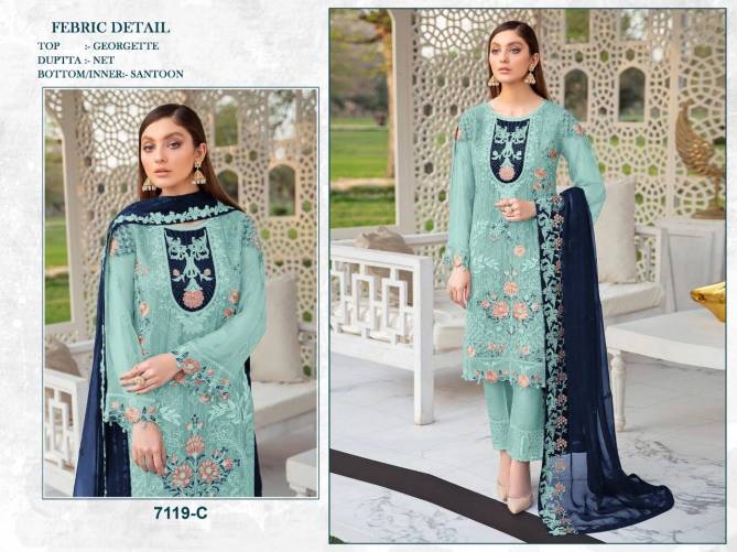 Suhani 7119 Designer Georgette Festive Wear Pakistani Salwar Kameez Collection
