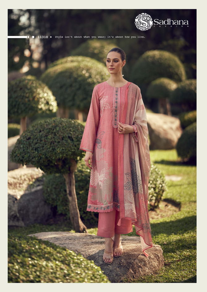 Iliana By Sadhana Musline Silk Printed Dress Material Orders In India