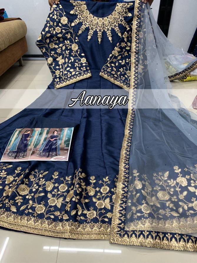 Aanaya Vol 111 By twisha Silk Gown With Bottom Dupatta Catalog