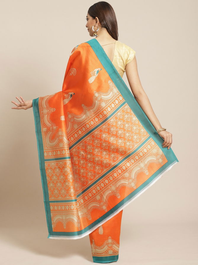 Bhagalpuri 2 Festive Printes Daily Wear Latest Design Silk Sarees Collection