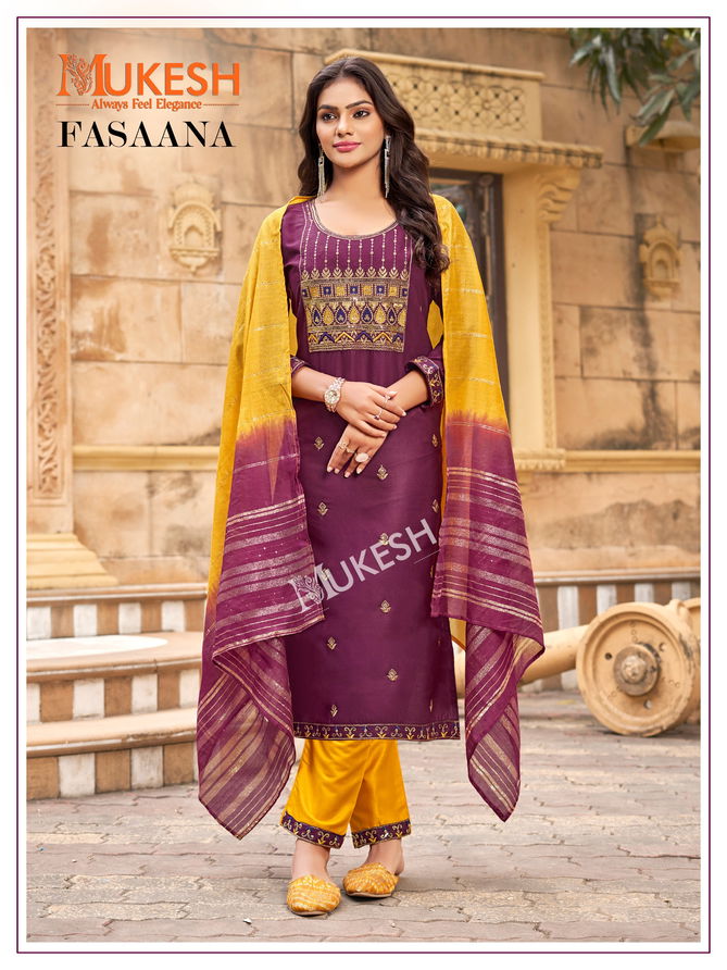 Fasaana By Banwery Rayon Embroidery Kurti With Bottom Dupatta Suppliers In India