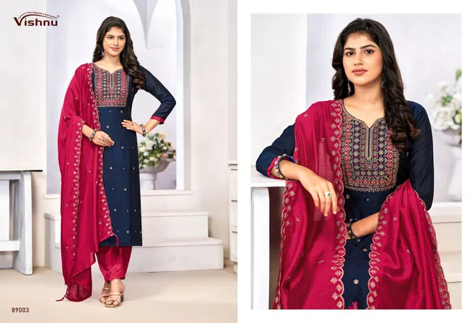 Sanwali By Vishnu Vichitra Silk Designer Dress Material Wholesale In India