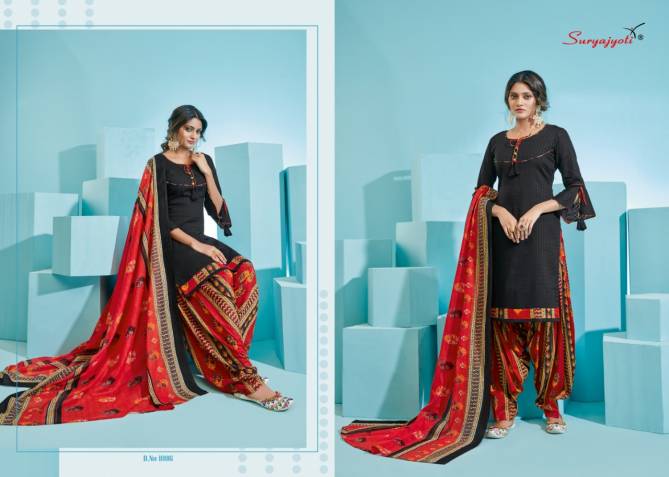 Suryajyoti Panghat 1 fancy Casual Wear Cotton Cambric Print Top With Patiyala Salwar Suits Collection
