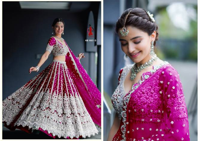 KB 1057 Desginer Heavy butterfly Net Bridal Lehenga Choli Wholesale Online