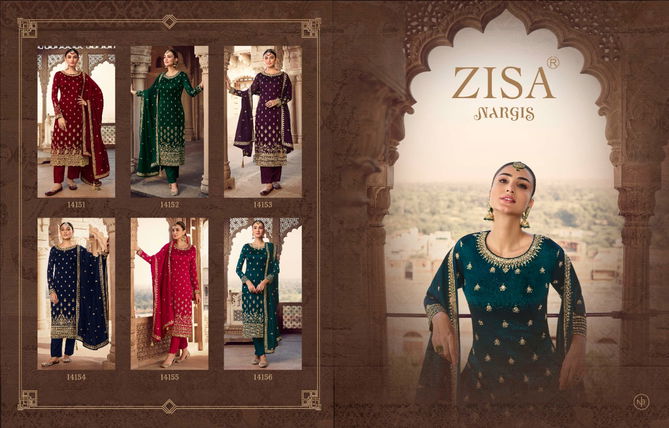 Zisa Nargis Heavy Embroidery Wholesale Wedding Salwar Suits Catalog
