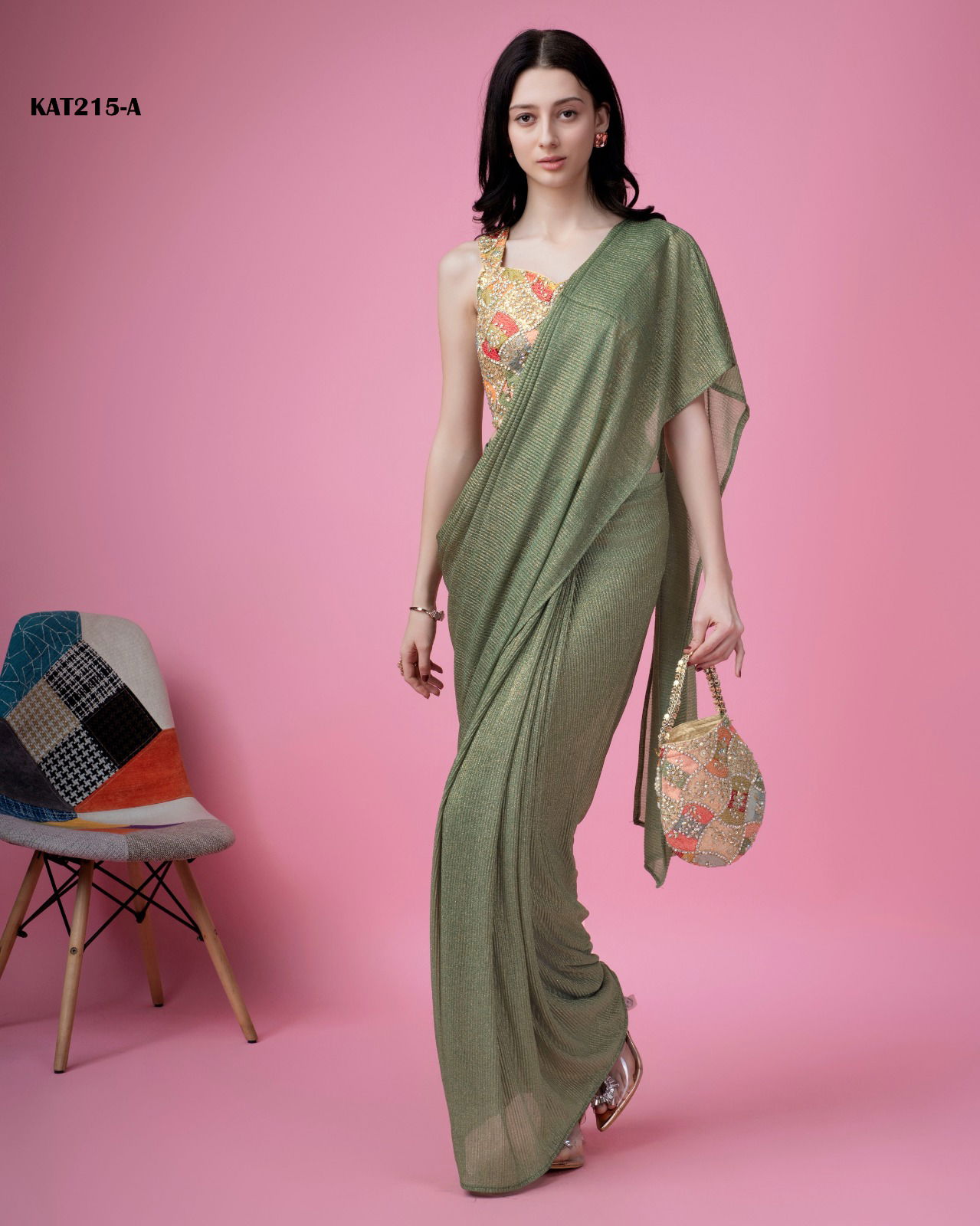 Amoha KAT215-A TO KAT215-E NX Ready To Wear Party Wear Saree Manufacturers