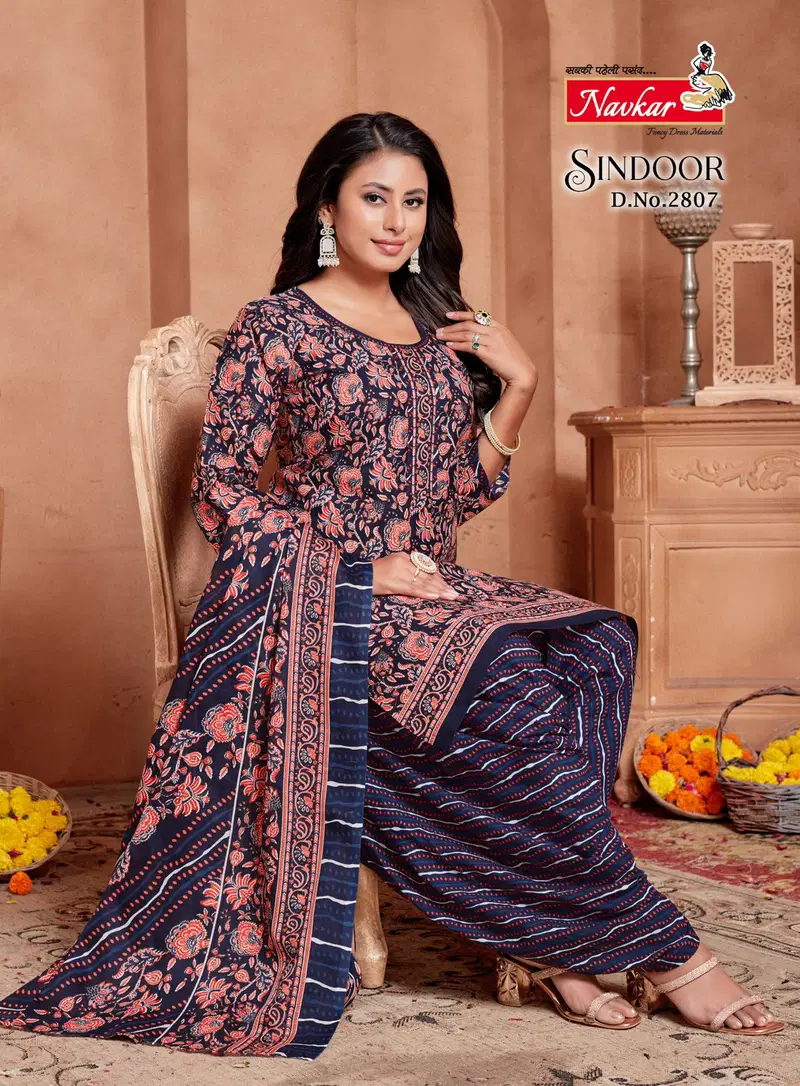 Sindoor Vol 28 By Navkar Mix Cotton Kurti With Bottom Dupatta Exporters In India