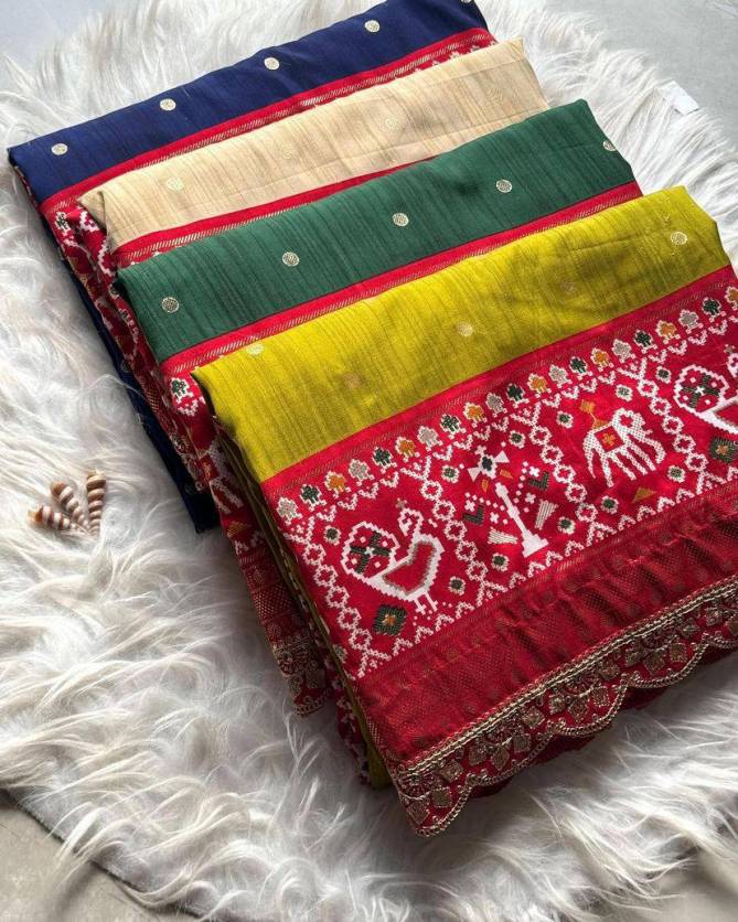 BT 1240 Colours Designer Ikkat Pallu Scalped Embroidery Wholesale Saree In India