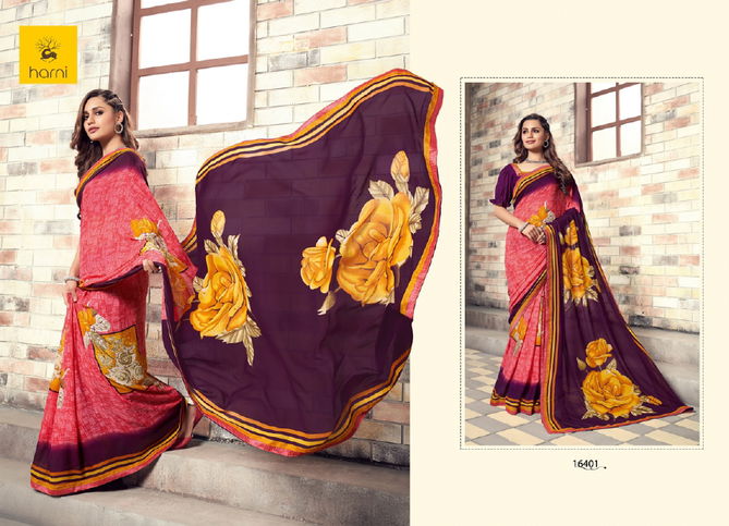 Hirva Meera Fancy Latest Designer Regular Casual Wear Printed Georgette Sarees Collection
