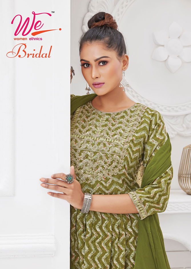 Bridal By We Naira Cut Printed Kurti With Bottom Dupatta Wholesale Market In Surat With Price