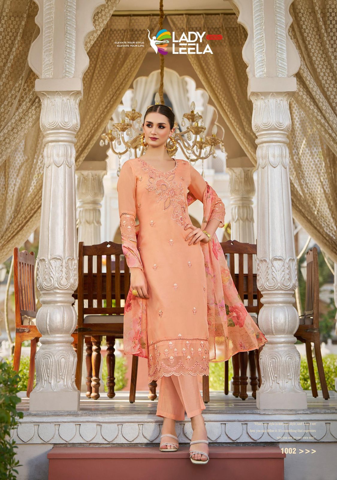 Varnika By Lady Leela Organza Kurti With Bottom Dupatta Wholesale Price