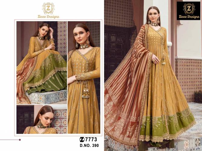 Ziaaz 390 Georgette Embroidery Pakistani Suits Catalog

