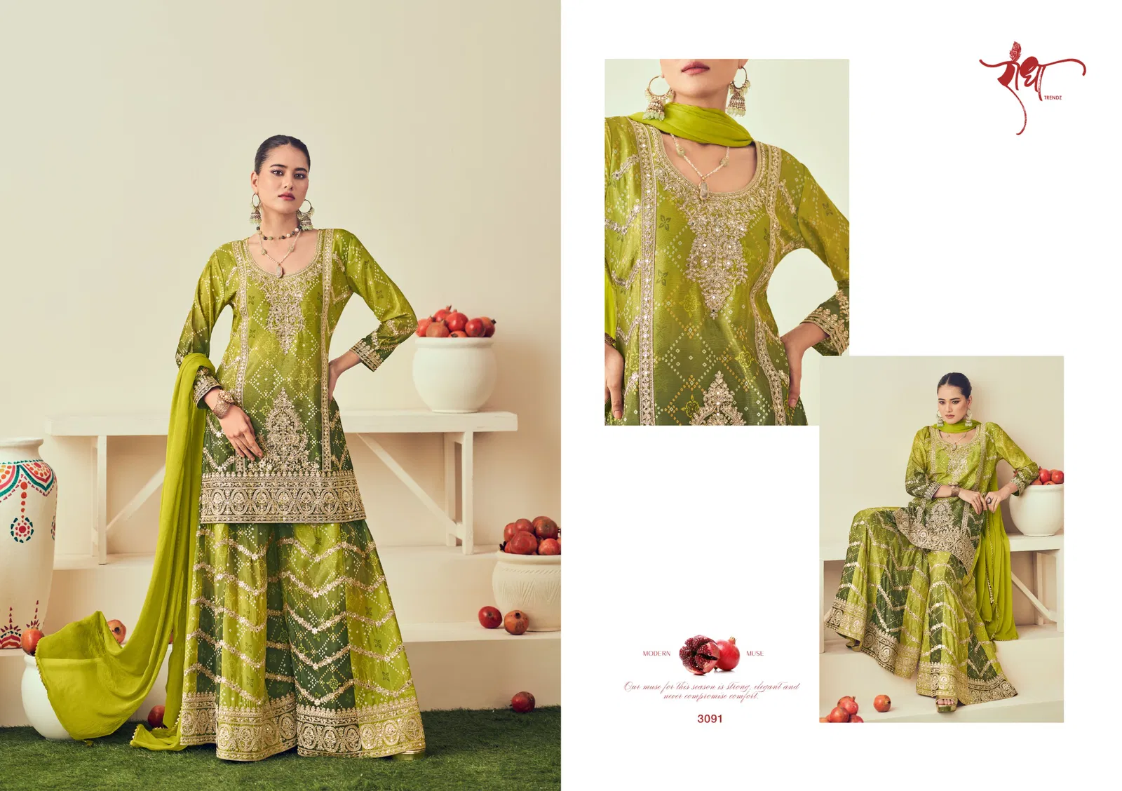 Rajmahal By Radha Trendz Chinon Readymade Suits Orders In India