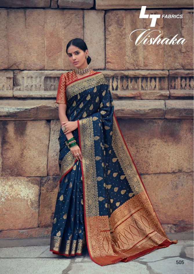 Lt Vishaka  Silk Latest fancy Designer Festive Wear Silk Heavy Sarees Collection