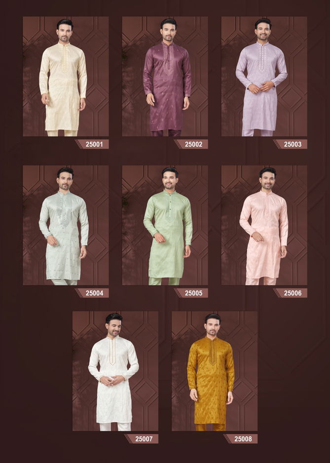 Outluk Wedding Collection Vol 25 Silk Mens Kurta Pajama Wholesale Online