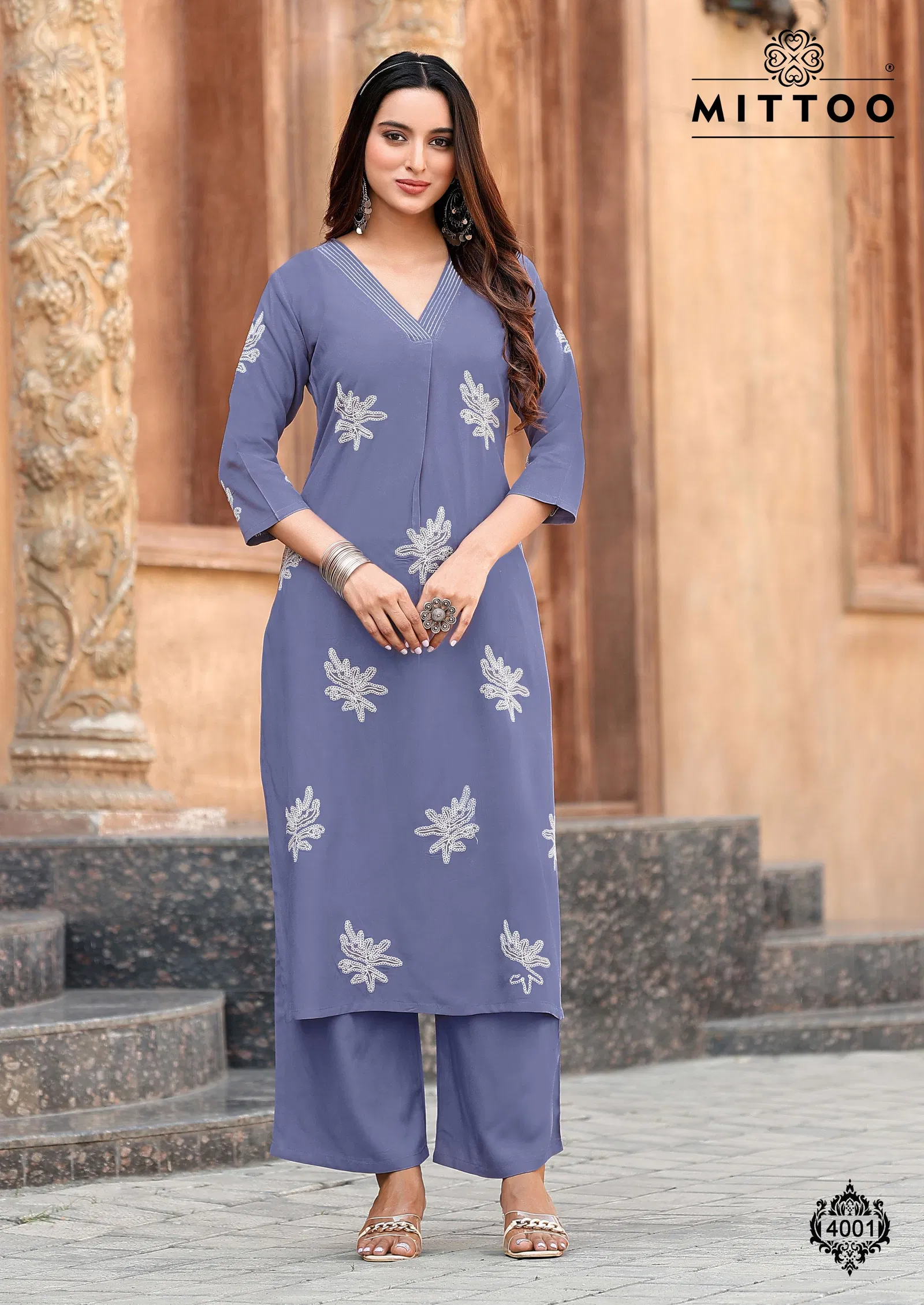 Albella By Mittoo Rayon Kurti With Bottom Dupatta Suppliers In India