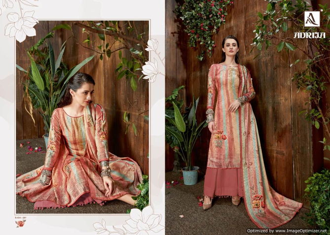 Alok Adrija Latest Casual Wear Pure Wool Pashmina Digital Print with Swarovski Diamond Work Dress Material Collection 