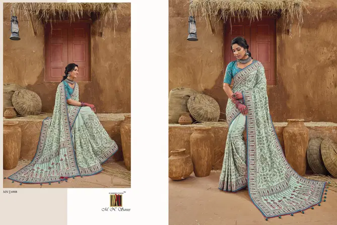 Kachhi Work Vol 4 By MN Banarasi Silk Saree Wholesale Price In Surat