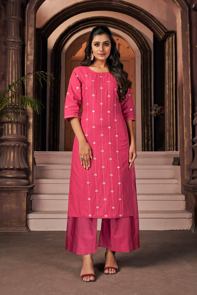 Banwery Srivalli Fancy Ethnic Wear Cotton Latest Kurti With Bottom Collection