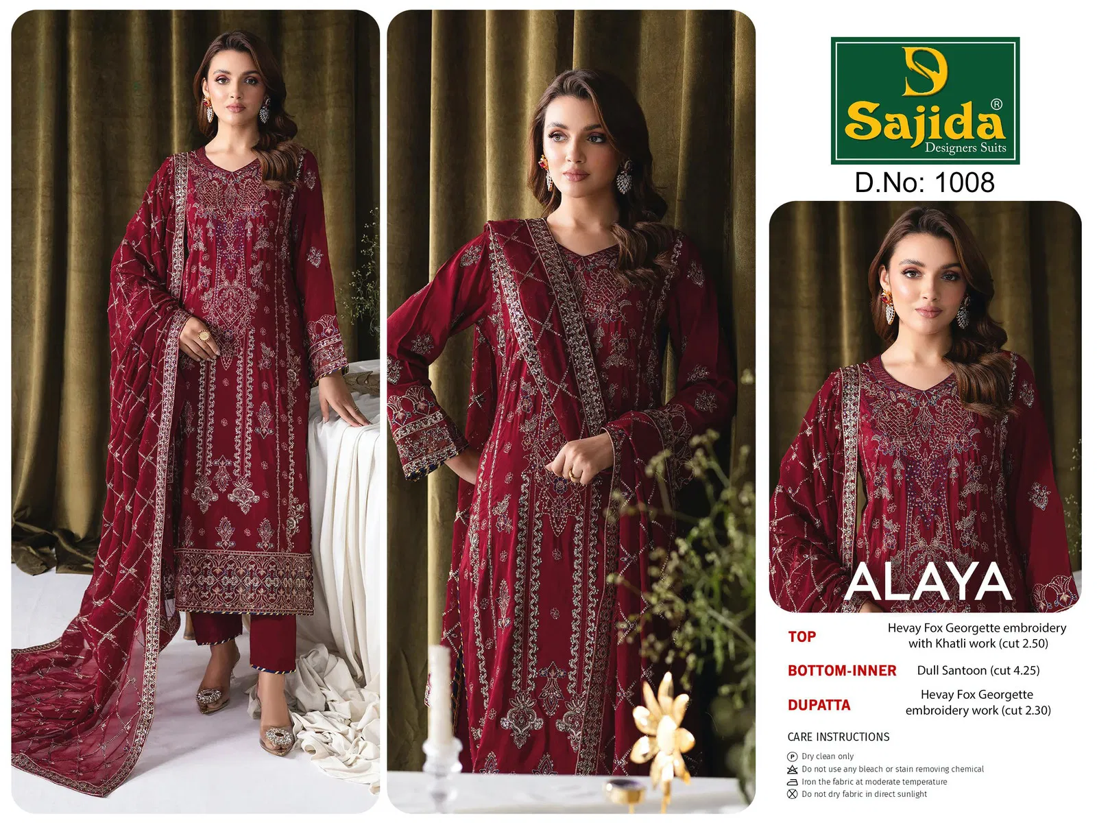  Alaya Vol  by Sajida  1 Georgette Pakistani Salwar Kameez Collection