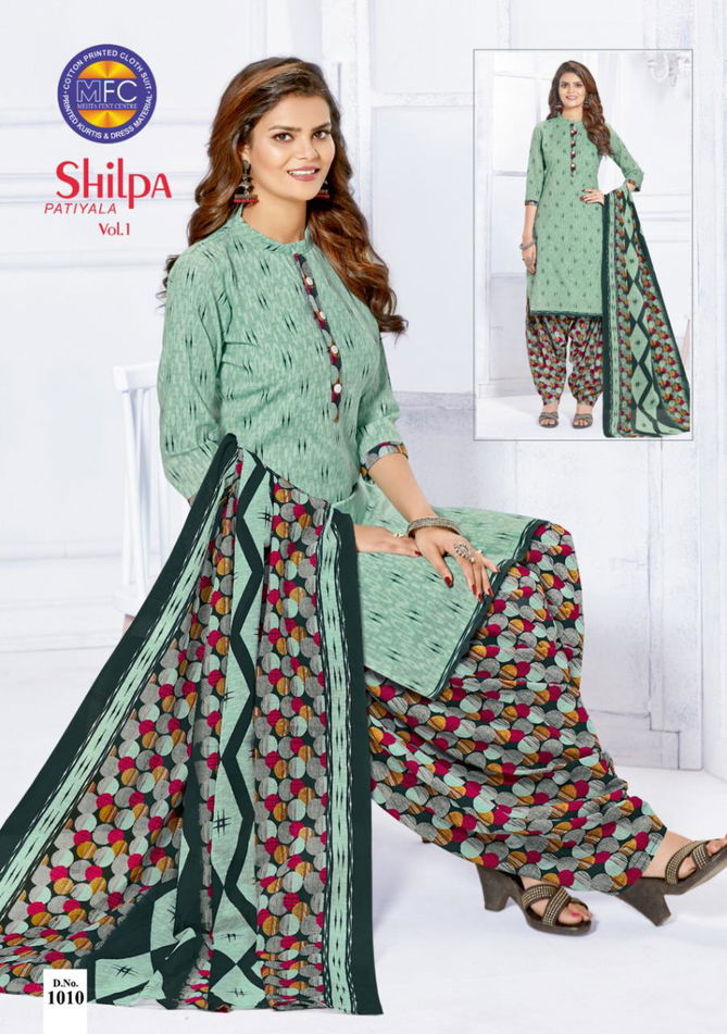 Mfc Shilpa Patiyala 1 Latest Fancy Designer Regular Casual Wear Cotton Printed Dress Materials Collection
