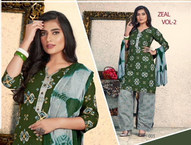 Trendy Zeal 2 Latest Fancy Designer Casual Regular Wear Rayon Printed Readymade Collection
