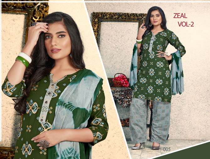 Trendy Zeal 2 Latest Fancy Designer Casual Regular Wear Rayon Printed Readymade Collection
