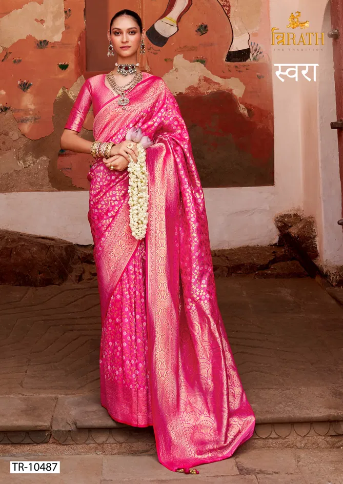 Swara By Trirath Banarasi Silk Wedding Wear Saree Wholesale In India