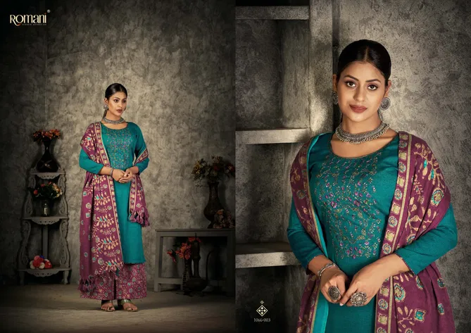 Patiyala Dreams By Romani Pashmina Kurti Bottom With Dupatta Dress Material Catalog