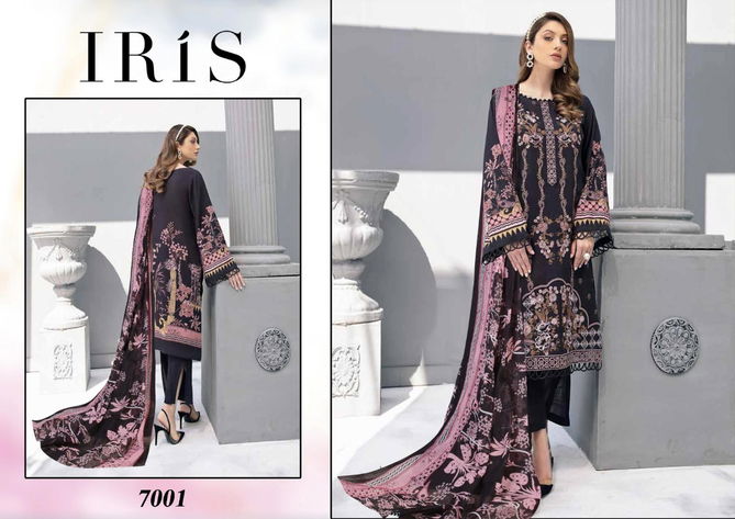 Iris 7 Ready Made Latest Designer Karachi Pure Cotton Top With Pure Cotton Mal Mal Dupatta Salwar Suit Collection