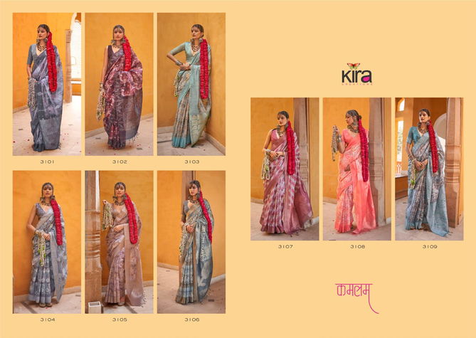 Kamalam By Kira Tusser Spun Casual Wear Saree Orders In India