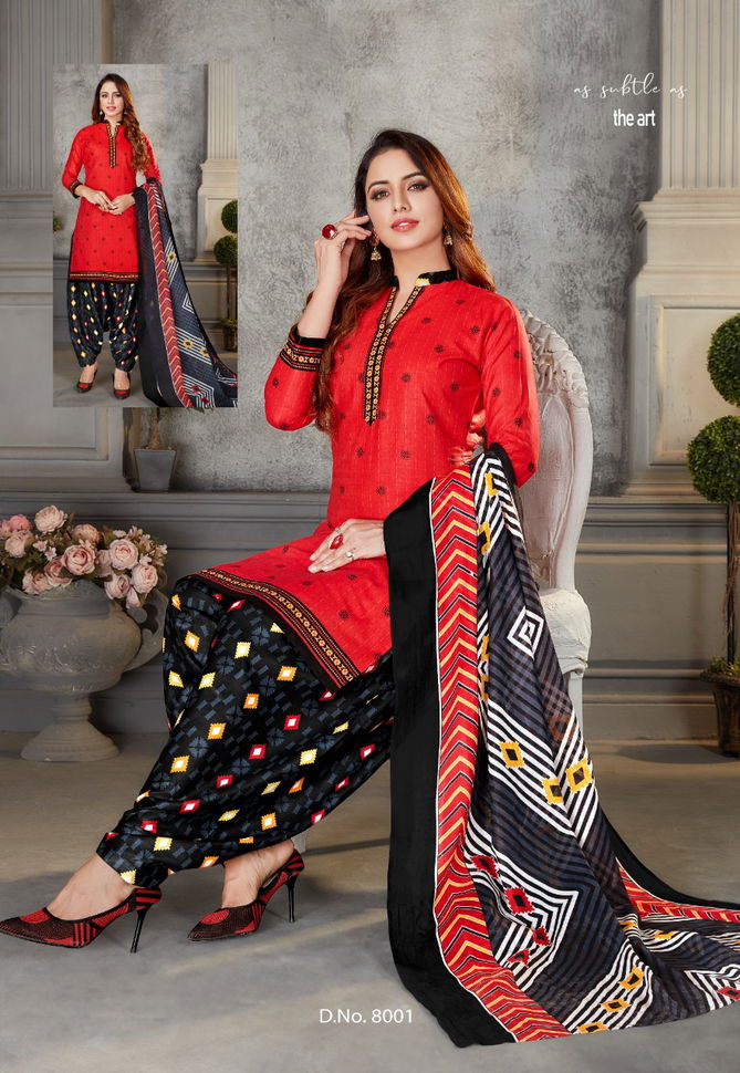 SC laadki Vol-8 Latest Fancy Designer Casual Regular Wear Cotton Printed Dress Material Collection