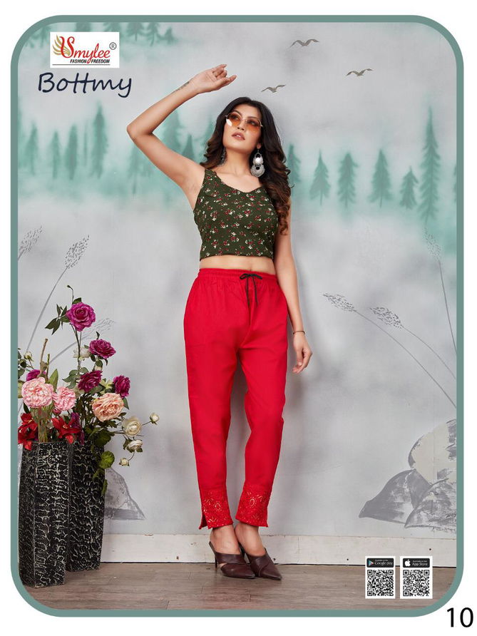 Smylee Bottmy Heavy Latest Fancy Designer Starchable Slub Pant Collection