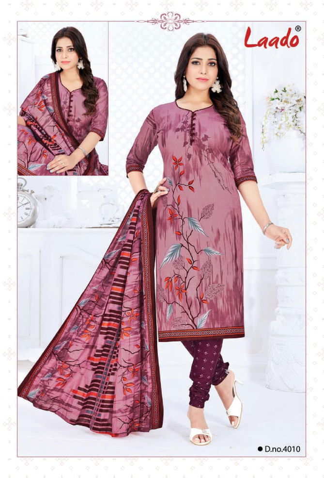 Laado Priyanka Vol 4 Latest Pure Cotton Printed Casual Wear Dress Material Collection 