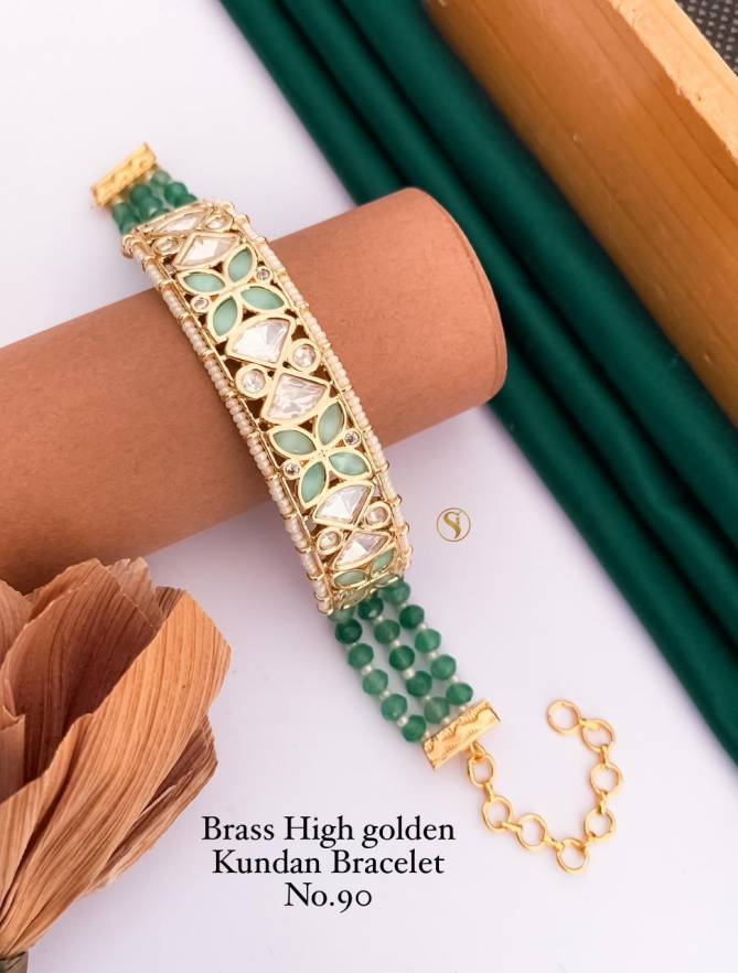 Brass Golden Kundan Bracelets Suppliers in India