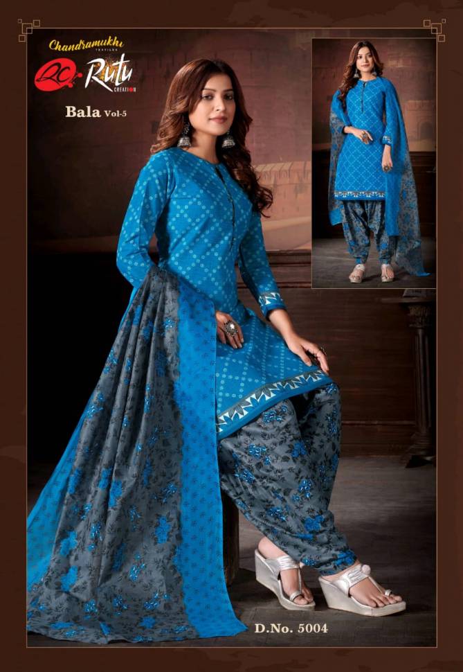 Rutu Bala Patiyala 5 Regular Casual Wear Cotton Printed Designer Dress Material Collection
