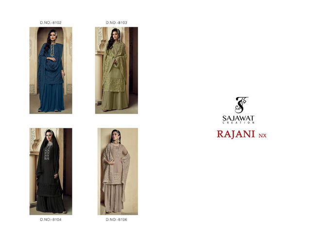 Sajawat Rajani 1 Nx Heavy Fancy Festive Wear Faux Georgette Designer Readymade Salwar Suit Collection
