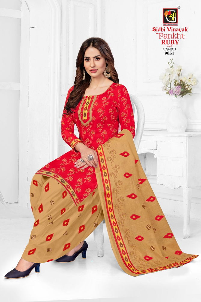 Sidhi Vinayak Pankhi Ruby Vol 2 Printed Cotton Dress Material
