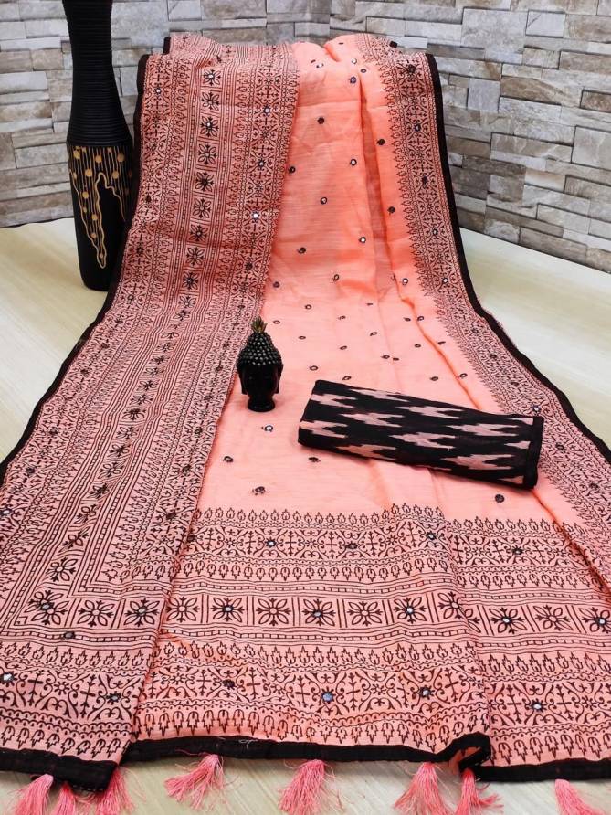 Monalisha 21 Ethnic Wear Soft Linen Cotton Printed Latest Saree Collection