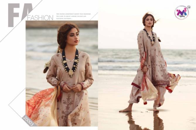 M3 Qalamkar Lawn 20 Latest Fancy Designer Casual Wear Cambric Cotton Pakistani Salwar Suit Collection

