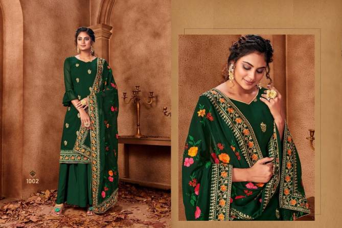 Riyasat Heavy Designer Party Wear Wedding And Fastival Wear Suit Collection With Embroidery Work and Four Sided Bordered Dupatta
