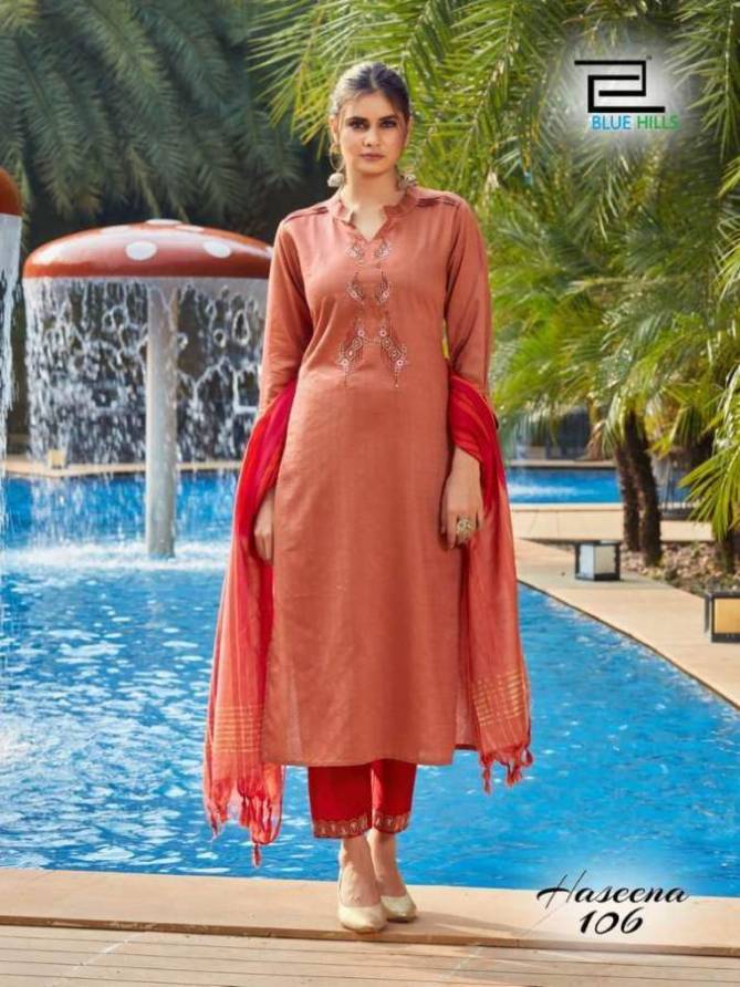 Blue Hills Haseena 1 Fancy Festive Wear Viscose Ready Made Dress Collection